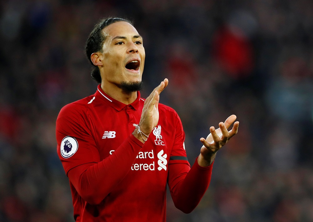 Liverpool's Virgil van Dijk during the match against Bournemouth at Anfield in Liverpool February 9, 2019. u00e2u20acu201d Action Images via Reuters