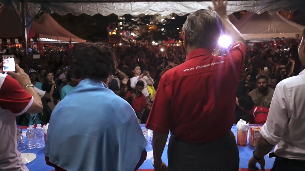 The film shines spotlight on crucial events that took place during the days leading up to the election. — Screen capture via M for Malaysia website