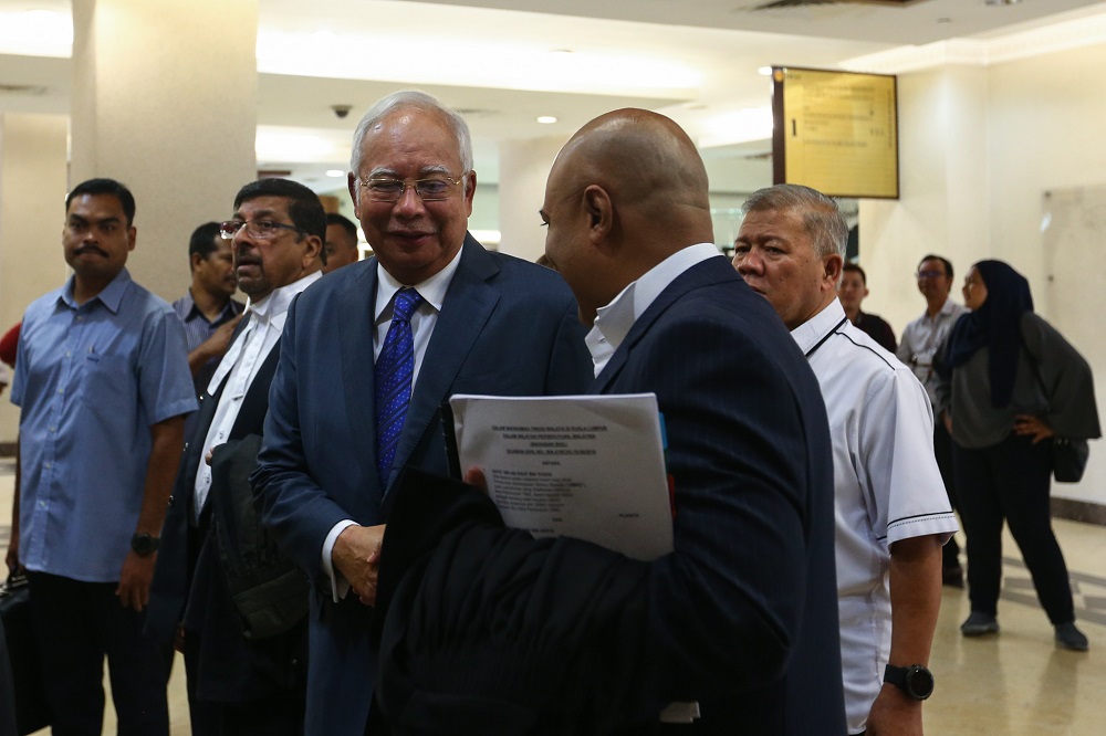 Datuk Seri Najib Razak arrives at the Kuala Lumpur High Court February 11,2019. u00e2u20acu201d Picture by Ahmad Zamzahuri 