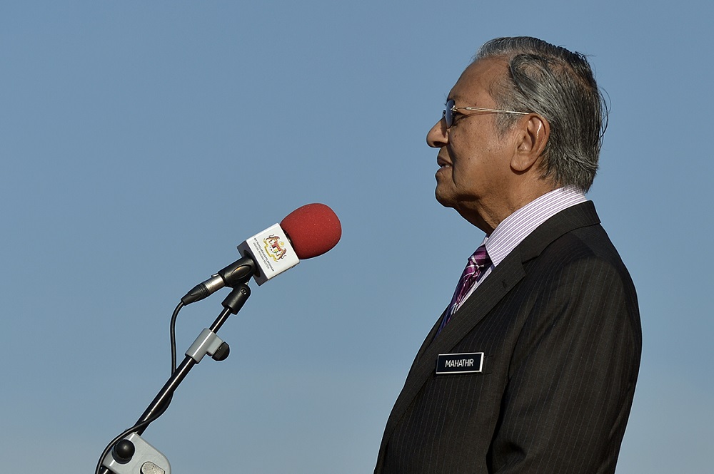 Prime Minister Tun Dr Mahathir Mohamad speaks to civil servants during the monthly assembly of the Prime Ministeru00e2u20acu2122s Department in Putrajaya February 11, 2019. u00e2u20acu201d Picture by Mukhriz Hazim