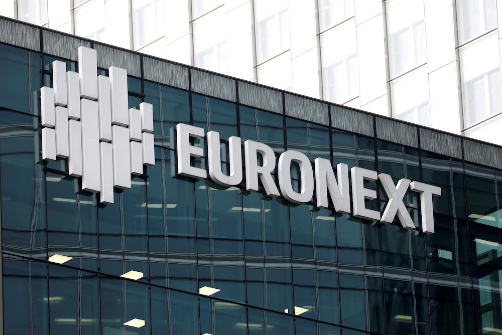 The logo of stock market operator Euronext is seen in the financial district of La Defense in Courbevoie, near Paris, France, May 14, 2018. u00e2u20acu201d Reuters pic