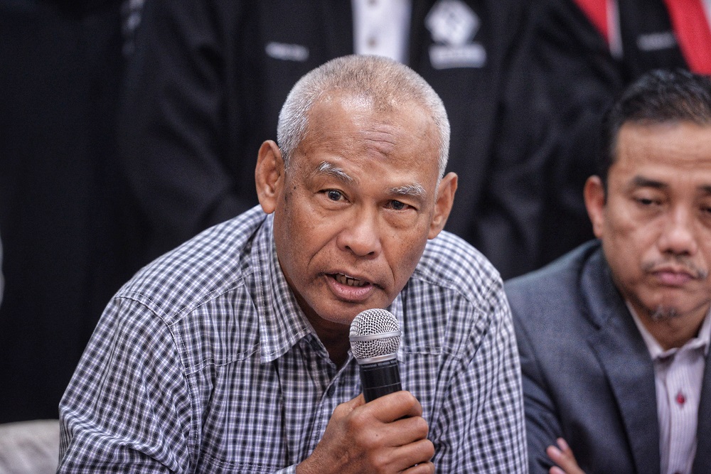 Former inspector-general police Tan Sri Musa Hassan speaks at the press conference at Hotel Putra in Kuala Lumpur February 12, 2019. u00e2u20acu201d Picture by Shafwan Zaidon