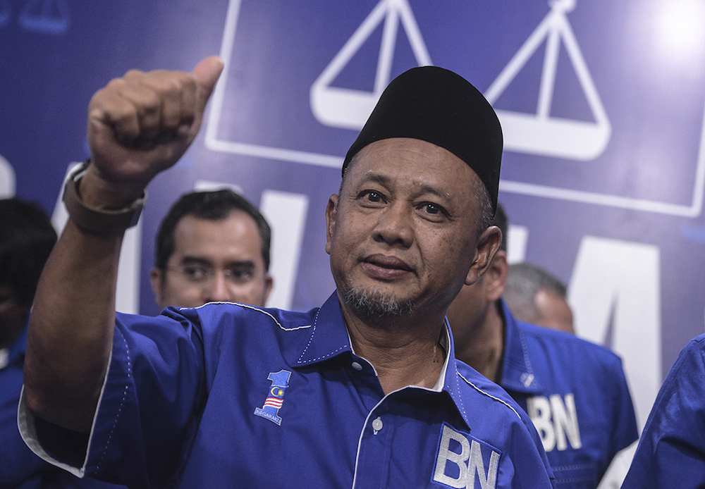 Barisan Nasionalu00e2u20acu2122s Semenyih candidate, Zakaria Hanafi, is seen during the announcement of his candidacy in Semenyih February 14, 2019. u00e2u20acu201d Picture by Shafwan Zaidon