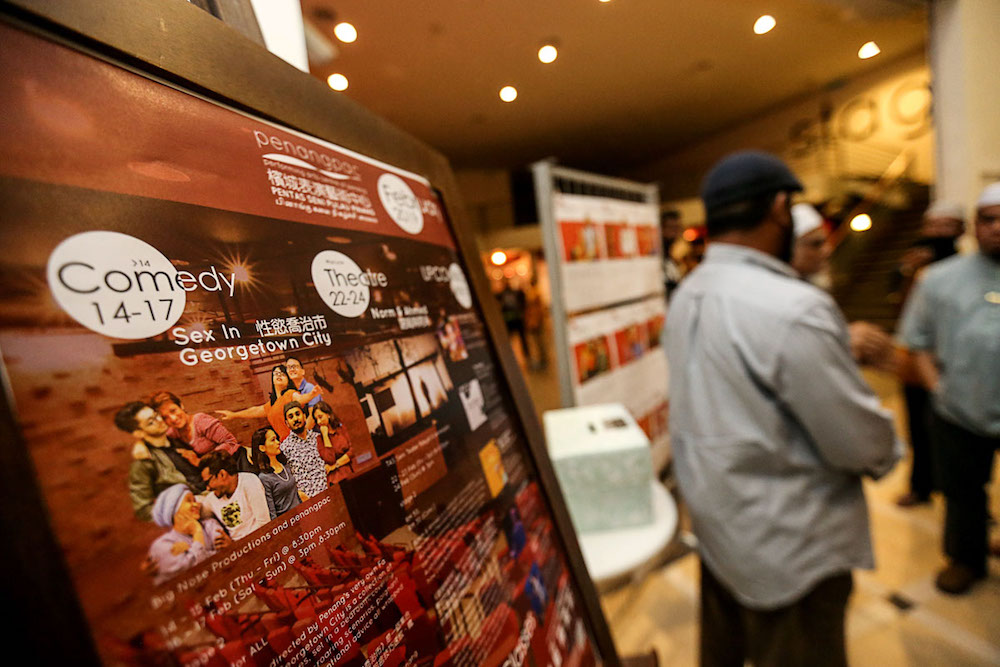 A poster for the play u00e2u20acu02dcLove in Georgetown Cityu00e2u20acu2122, which previously called u00e2u20acu02dcSex in Georgetown Cityu00e2u20acu2122, is seen at Penangpac in George Town February 14, 2019. u00e2u20acu201d Picture by Sayuti Zainudin