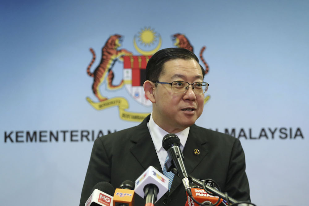 Finance Minister Lim Guan Eng reacts during a press conference at the Education Ministry in Putrajaya February 14, 2019. u00e2u20acu201d Picture by Yusof Mat