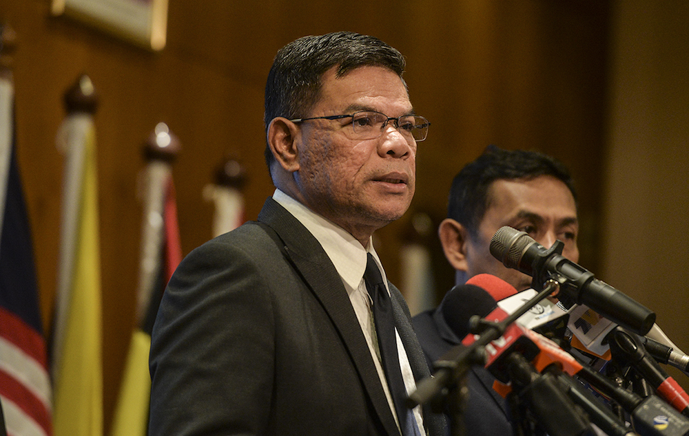 Domestic Trade and Consumer Affairs Minister, Datuk Seri Saifuddin Nasution Ismail, speaks to reporters at the Prime Ministeru00e2u20acu2122s Office in Putrajaya February 15, 2019. u00e2u20acu201d Picture by Shafwan Zaidon