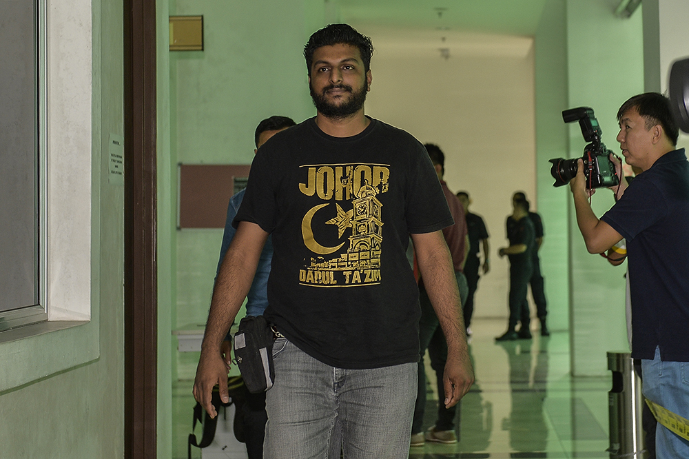 Witness Narresh Rajandran leaves after attending the inquest into the death of firefighter Muhammad Adib Mohd Kassim at the Shah Alam High Court February 18, 2019. u00e2u20acu201d Picture by Miera Zulyana