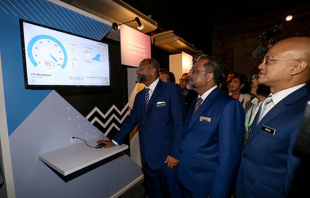 Communications and Multimedia Minister Gobind Singh Deo attends the launch of Malaysia’s first large-scale Terragraph trial in George Town February 18, 2019. — Picture by Sayuti Zainudin
