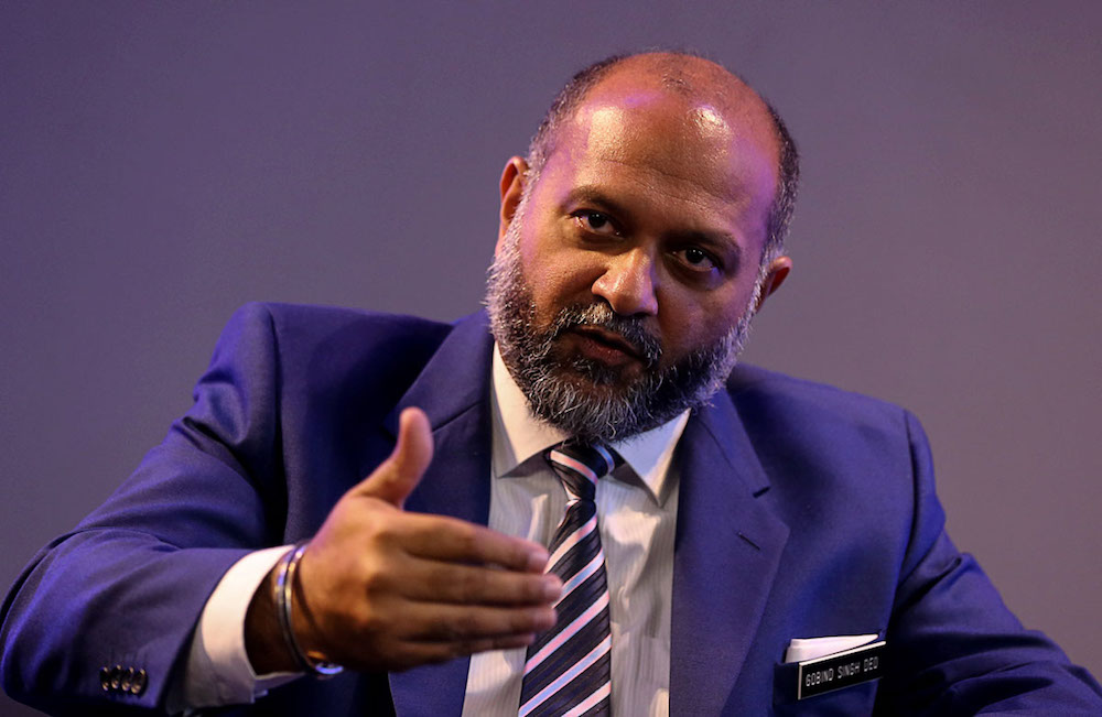 Communications and Multimedia Minister Gobind Singh Deo speaks at the launch of Malaysiau00e2u20acu2122s first large-scale Terragraph trial in George Town February 18, 2019. u00e2u20acu201d Picture by Sayuti Zainudin
