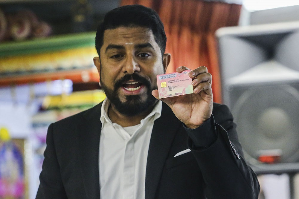 Indira Gandhi Action Team chairman Arun Dorasamy speaks during a press conference in Petaling Jaya February 23, 2019.
