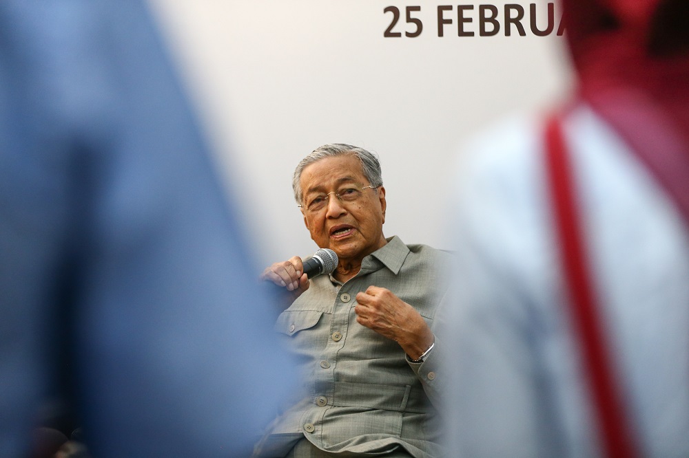 Prime Minister Tun Dr Mahathir Mohamad speaks during a press conference after the launch of Metrod Holdings Bhdu00e2u20acu2122s new plant in Klang February 25,2019. u00e2u20acu201d Picture by Ahmad Zamzahurin