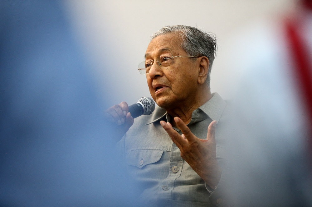 Prime Minister Tun Dr Mahathir Mohamad speaks during a press conference after the launch of Metrod Holdings Bhdu00e2u20acu2122s new plant in Klang  February 25,2019. u00e2u20acu201d Picture by Ahmad Zamzahurin