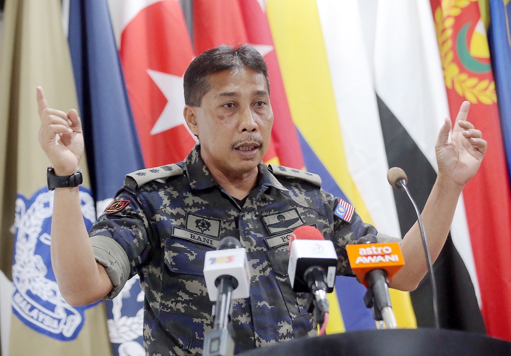 VAT 69u00e2u20acu2122s deputy commander assistant commissioner Abd Rani Alias speaks during a press conference at the Ulu Kinta General Operations Force base in Ulu Kinta February 25, 2019.  u00e2u20acu201d Picture by Farhan Najib
