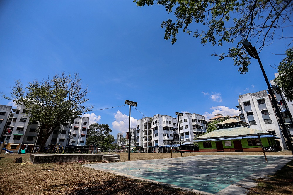 A general view of the low cost flats in Taman Mahsuri which will soon be demolished in Bayan Baru February 25, 2019. u00e2u20acu201d Picture by Sayuti Zainudin