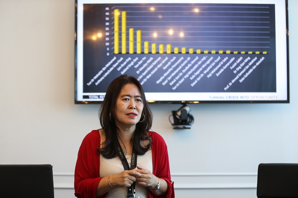 Citrine One's managing partner Ivlynn Yap highlighted minister Yeo Bee Yin's preparedness and minister Gobind Singh Deo's responsiveness as contributing to them being viewed as good communicators of their ministries' policies. — Picture  by Ahmad Zamzahuri