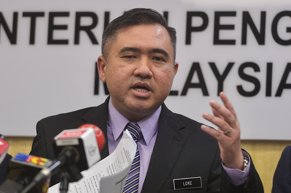 Transport Minister Anthony Loke speaks during a press conference in Putrajaya February 27, 2019. u00e2u20acu201d Picture by Mukhriz Hazim