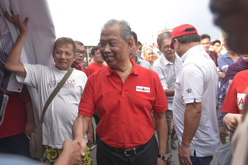 Pakatan Harapan deputy president Tan Sri Muhyiddin Yassin arrives for a by-election  campaign programme in Semenyih February 24, 2019. u00e2u20acu201d Picture by Mukhriz Hazim