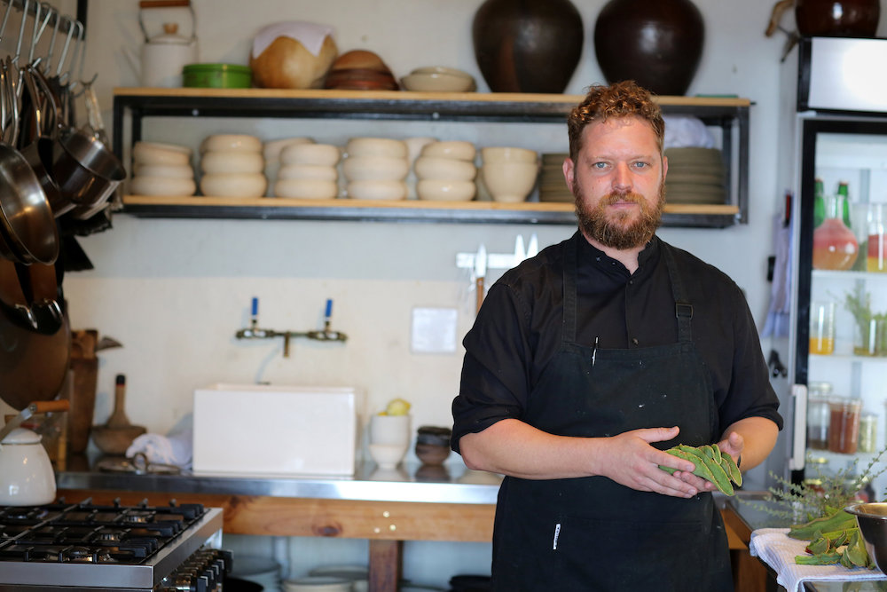 Chef Kobus van der Merwe poses for a portrait at the Wolfgat restaurant in Paternoster, outside Cape Town February 22, 2019. — Reuters pic