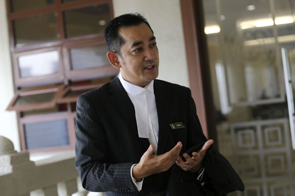 Lawyer Ahmad Akram Gharib is pictured at the Kuala Lumpur High Court February 22, 2019. ― Picture by Yusof Mat Isa