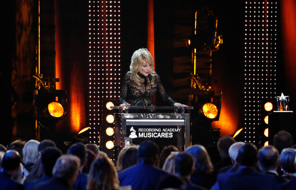 Dolly Parton speaks during a gala event honouring Dolly Parton as the MusiCares person of the year, ahead of the Grammy Awards, in Los Angeles, California, US February 9, 2019. u00e2u20acu201d Reuters picnn