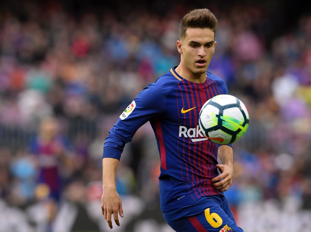 Barcelonau00e2u20acu2122s Spanish midfielder Denis Suarez eyes the ball during the Spanish league footbal match between FC Barcelona and Valencia CF at the Camp Nou stadium in Barcelona April 14, 2018. u00e2u20acu201d AFP pic