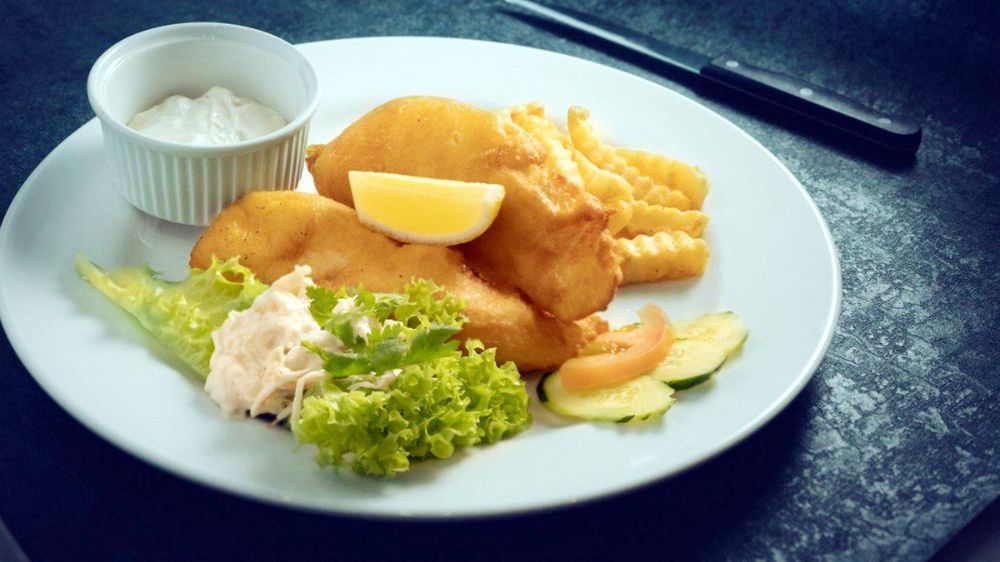 Fish and Chips at the Durbar at FMS.