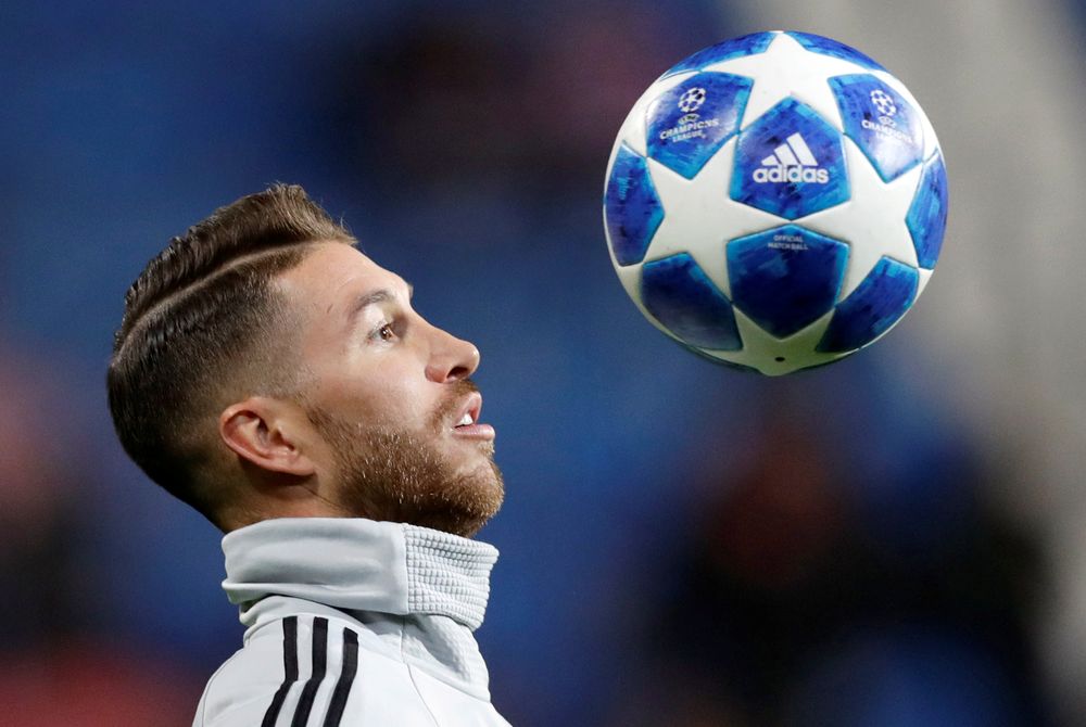 Real Madridu00e2u20acu2122s Sergio Ramos during the warm-up before the Champions League Viktoria Plzen v Real Madrid match in Doosan Arena, Plzen, Czech Republic, November 7, 2018. u00e2u20acu201d Reuters pic