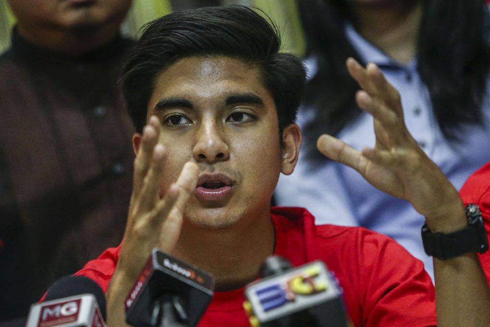 Parti Pribumi Bersatu Malaysia Armada chief Syed Saddiq Syed Abdul Rahman speaks during a press conference in Beranang, Semenyih February 20, 2019. u00e2u20acu201d Picture by Hari Anggara