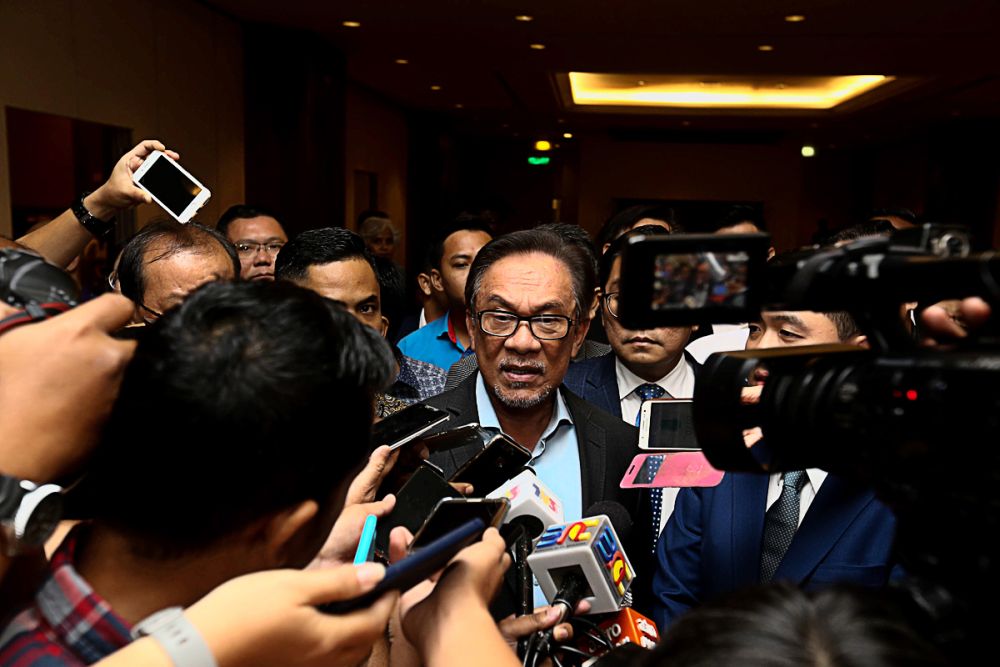 PKR President Datuk Seri Anwar Ibrahim speaks during the Penang International Business and Investment Summit in George Town February 26, 2019. u00e2u20acu2022 Picture by Sayuti Zainudin