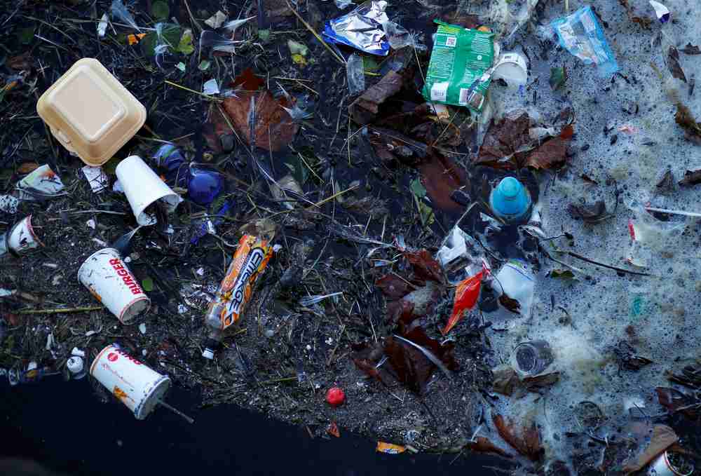 British plastic and other waste is seen floating on the Marine Lake at New Brighton beach near Liverpool February 11, 2019. u00e2u20acu201d Reuters pic