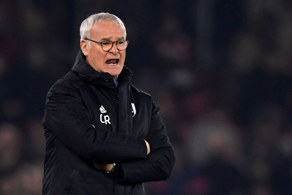 Fulham manager Claudio Ranieri reacts during the match against Southampton, February 27, 2019. u00e2u20acu2022 Reuters pic