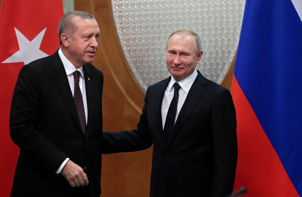 Russian President Vladimir Putin meets with his Turkish counterpart Recep Tayyip Erdogan in the Black Sea resort of Sochi on February 14, 2019. u00e2u20acu201d AFP pic 