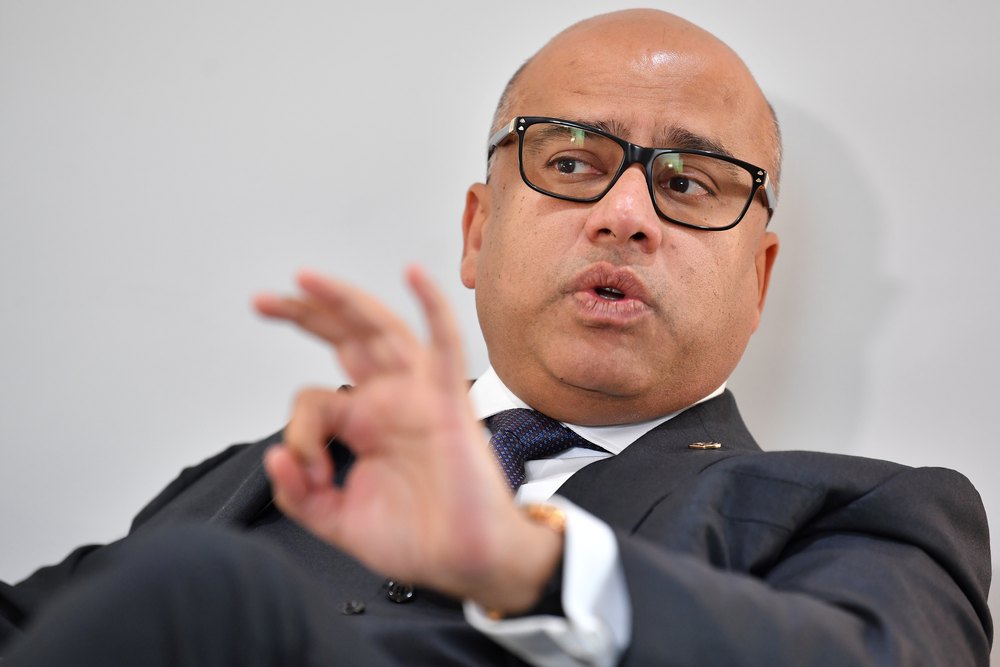 Sanjeev Gupta, head of the GFG (Gupta Family Group) Alliance, speaks during an interview in London on January 28, 2019.  u00e2u20acu201d AFP pic