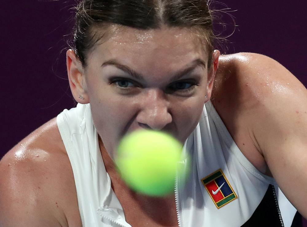 Romania's Simona Halep in action during Qatar Open tennis final in Doha February 16, 2019. u00e2u20acu201d Reuters pic