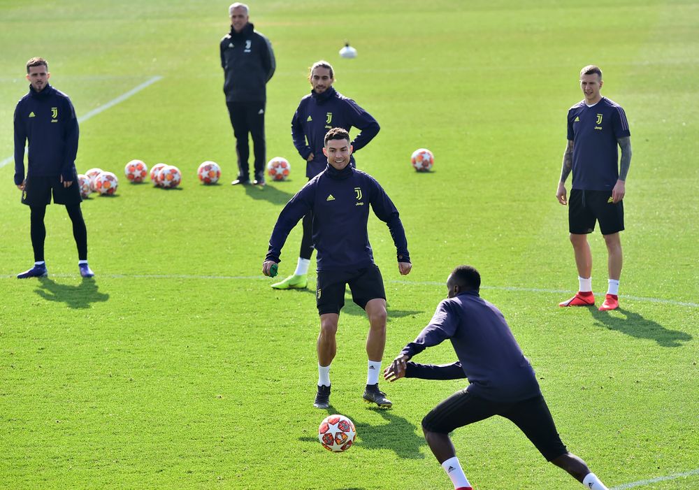 Juventusu00e2u20acu2122 Cristiano Ronaldo with team mates during training at Juventus Training Center, Turin, Italy, February 19, 2019. u00e2u20acu201d Reuters pic
