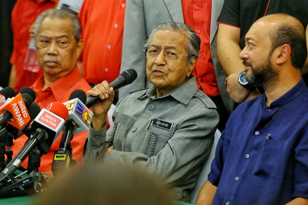 PPBM chairman Tun Dr Mahathir Mohamad speaks to reporters after the partyu00e2u20acu2122s high council meeting at Yayasan Al Bukhary February 15, 2019. u00e2u20acu201d Picture by Ahmad Zamzahuri