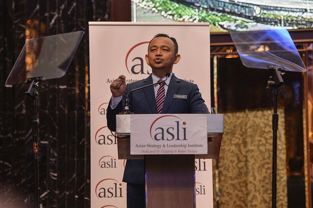 Education Minister Maszlee Malik speaks during the Asian Strategy & Leadership Instituteu00e2u20acu2122s open dialogue in Sunway on February 14, 2019. u00e2u20acu201d Picture by Shafwan Zaidon