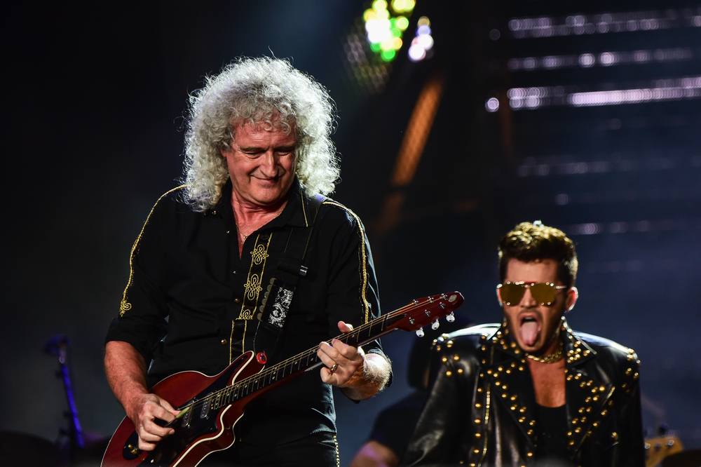 Brian May (left) of British rock band Queen and musician Adam Lambert perform during the Rock in Rio music festival in Rio de Janeiro September 19, 2015. u00e2u20acu201d AFP pic