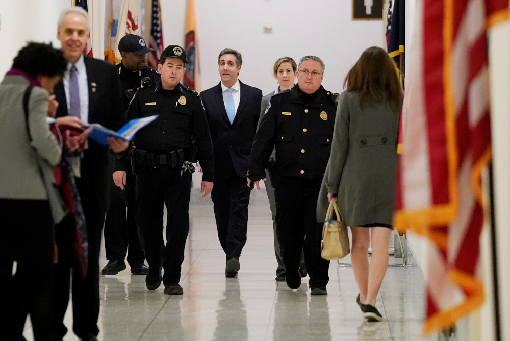 Michael Cohen, the former personal attorney of US President Donald Trump, arrives to testify at a House Committee on Oversight and Reform hearing on Capitol Hill in Washington, US, February 27, 2019. u00e2u20acu201d Reuters pic 