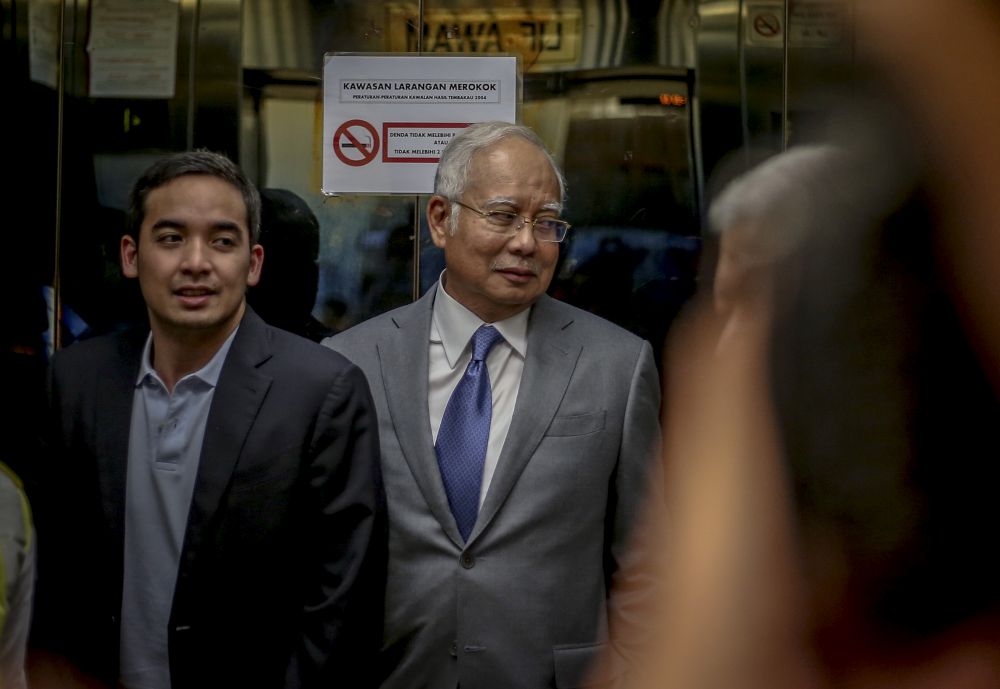 Datuk Seri Najib Razak is pictured at the Kuala Lumpur Court Complex February 20, 2019. u00e2u20acu201d Picture by FIrdaus Latif