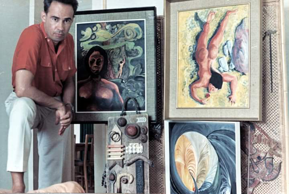 Peter Moss covered the walls of his Chiu Yoke Road apartment with murals in the sixties. — Picture via Facebook/Peter Moss