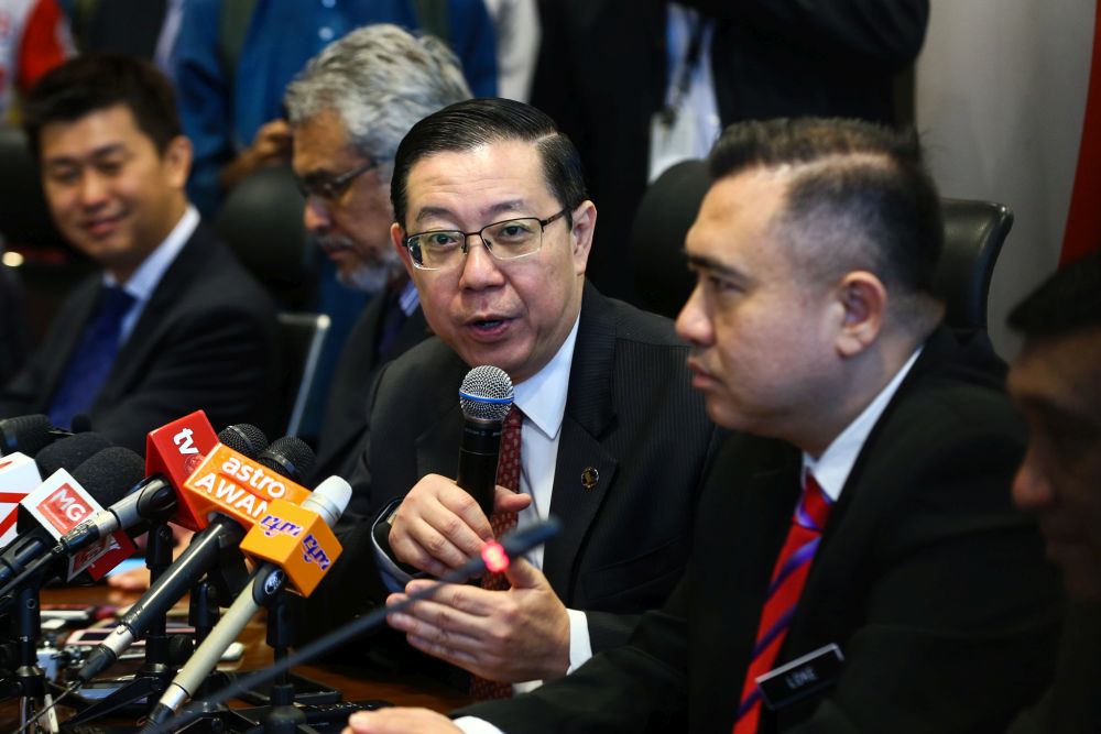 Finance Minister Lim Guan Eng speaks during a press conference at UOA Tower, Bangsar February 22, 2019. u00e2u20acu2022 Picture by Ahmad Zamzahuri