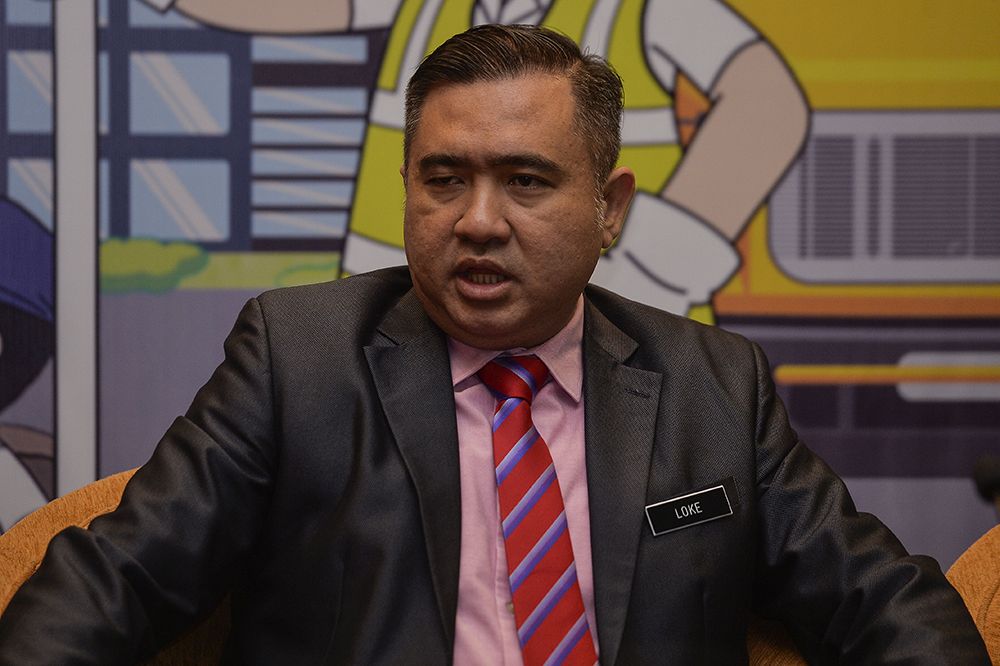 Transport Minister Anthony Loke (left) speaks to reporters during a press conference at the Putrajaya International Convention Centre February 28, 2019. u00e2u20acu201d Picture by Miera Zulyana