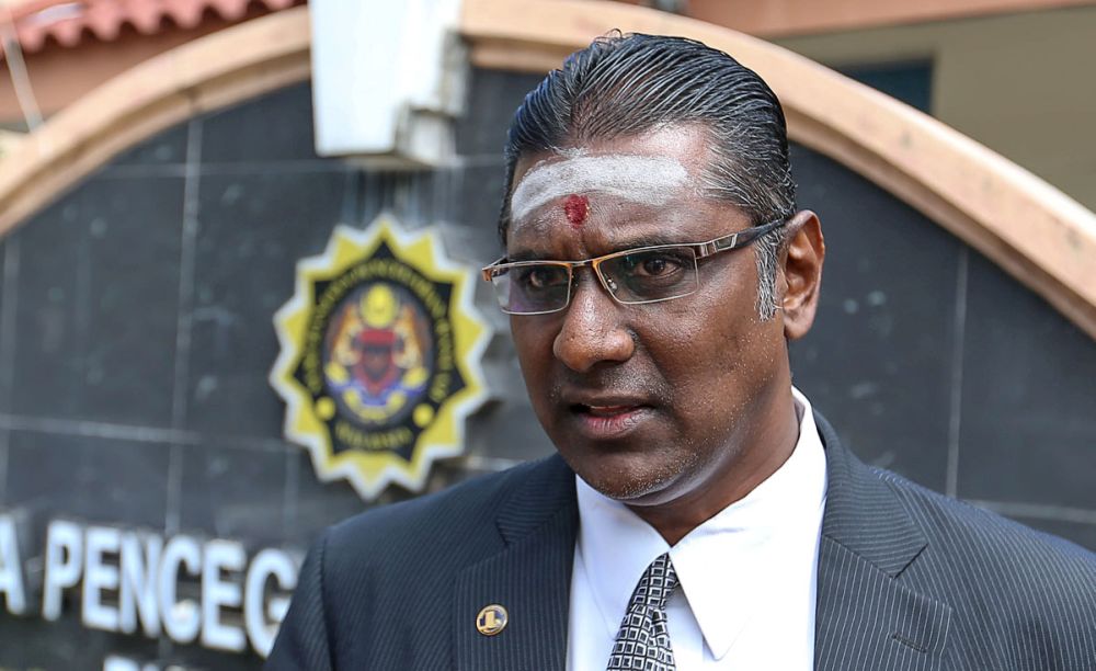 Jelutong MP RSN Rayer speaks to members of the media outside the MACC Penang office on February 15, 2019. u00e2u20acu201d Picture by Sayuti Zainudin