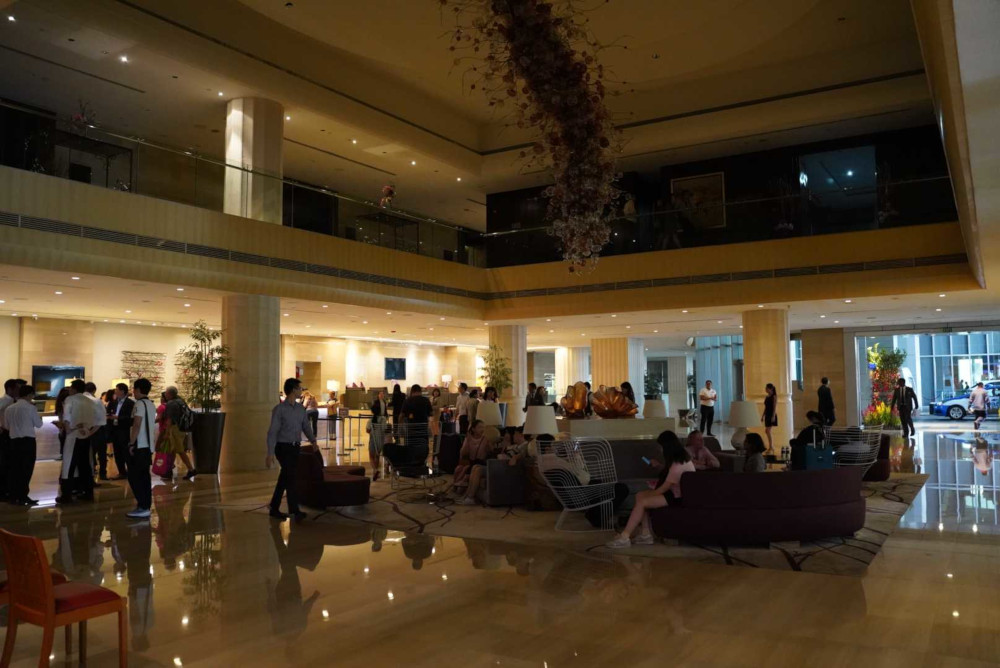 Guests were able to enter the hotel lobby at 2.30pm. They were allowed to return back to their rooms at 3.15pm with one of the lifts working by then, added another spokesman for the hotel. — TODAY pic
