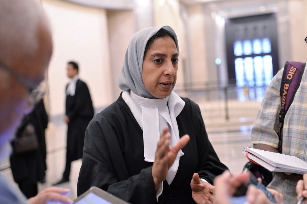 Lawyer Latheefa Koya speaks to reporters at the Palace of Justice, Putrajaya February 14, 2019. u00e2u20acu201d Picture by Shafwan Zaidon
