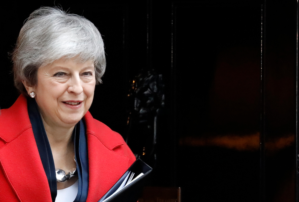 Britainu00e2u20acu2122s Prime Minister Theresa May leaves 10 Downing Street in central London on February 26, 2019 before heading to the House of Commons to make a statement to MPs on Brexit. u00e2u20acu201d AFP pic 