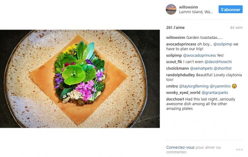Garden toastadas at The Willows Inn in Washington. u00e2u20acu2022 AFP pic