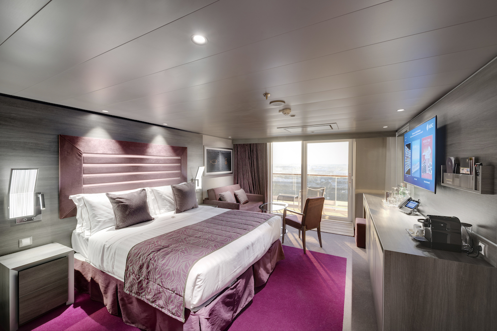 MSC Yacht Club cabin aboard the MSC Bellissima — Picture courtesy of MSC Cruises