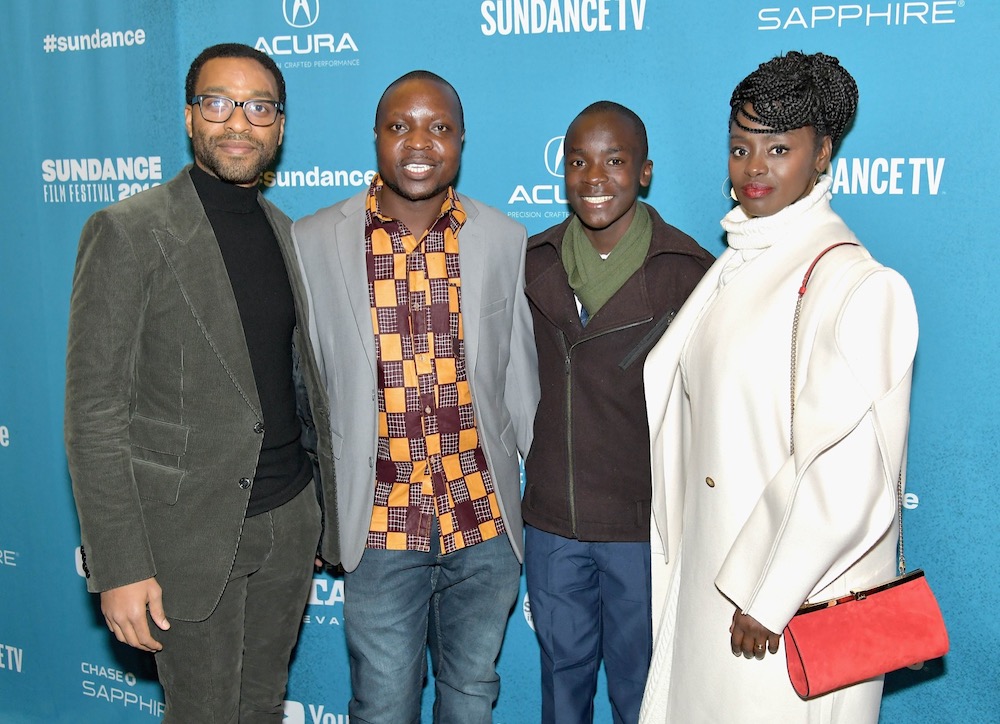 (from left) Chiwetel Ejiofor, William Kamkwamba, Maxwell Simba and Aissa Maiga attend the screening of u00e2u20acu02dcThe Boy Who Harnessed The Windu00e2u20acu2122 in Park City January 25, 2019. u00e2u20acu201d AFP pic